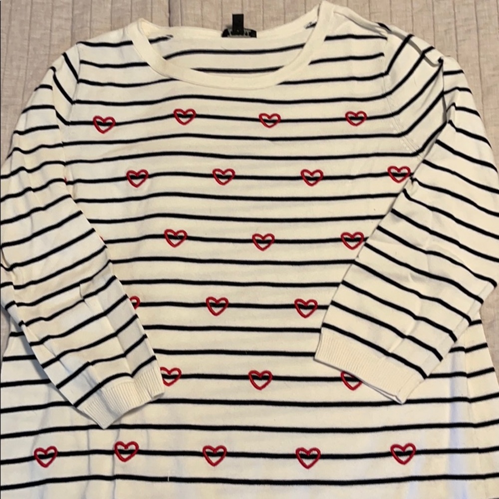 Talbots heart sweater